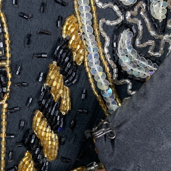 Vintage Retro Silk Embellished Jacket - Picture 3 of 8
